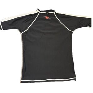 Rip Curl Wave SS UV‎ Rash Guard - Size Medium Mens - Gray Black